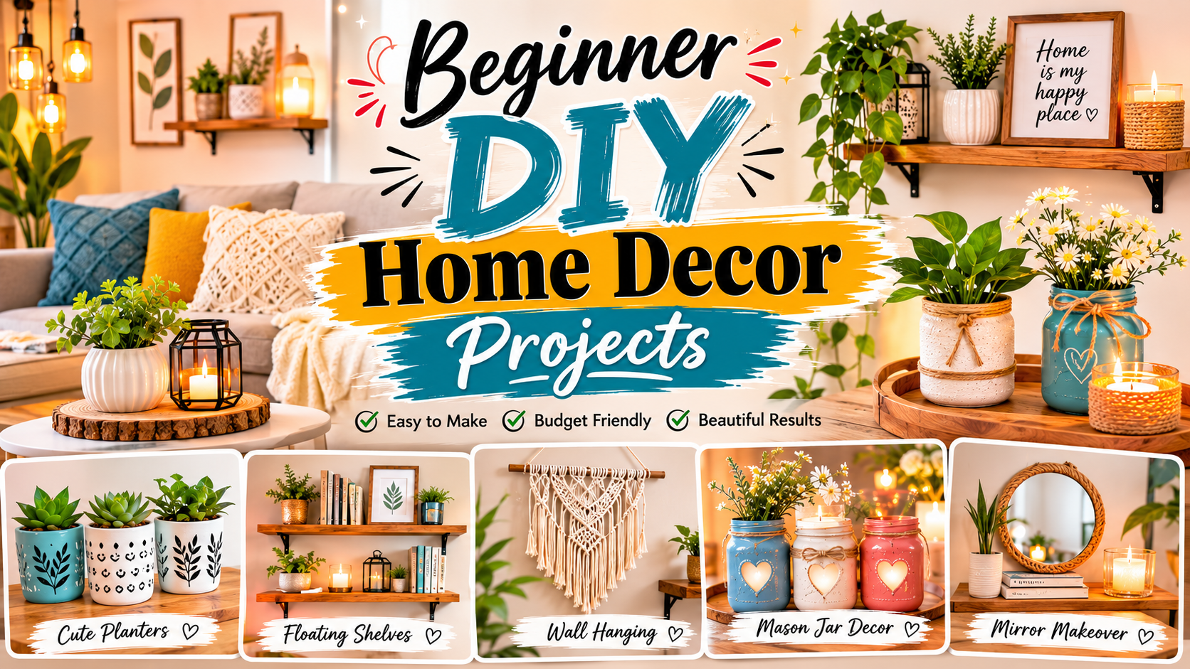 Beginner DIY Home Decor Projects